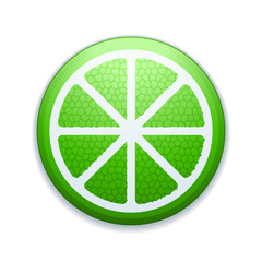 Lime lemon fruit button