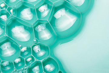 Green foam bubble texture.