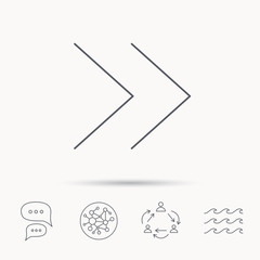 Next arrow icon. Forward sign.