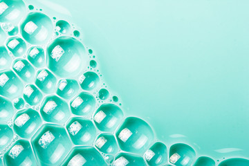 Green foam bubble texture.