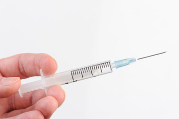 syringe in hand