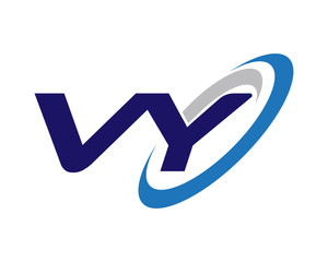 VY Letter Swoosh blue Logo