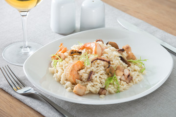 italian risotto with seafood
