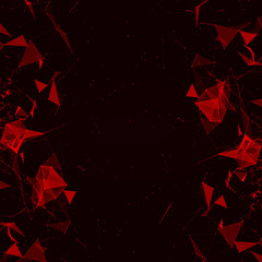 Abstract digital background with cybernetic particles