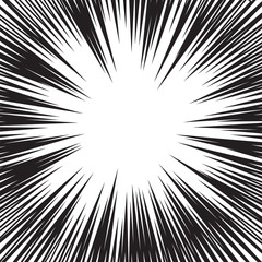 Fototapeta premium Comic book speed horizontal lines background