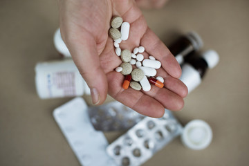medicine in a hand