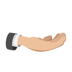 Man open hand cartoon icon