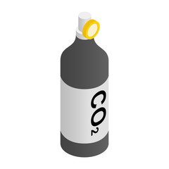 Bottle gas co2 3d isometric icon