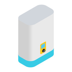 Boiler, water heater isometric 3d icon