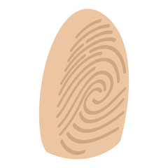Fingerprint isometric 3d icon