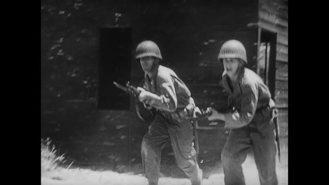 Soldiers in combat, 1940s