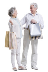 Senior couple shopping