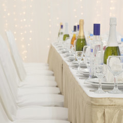 Banquet facilities table setting
