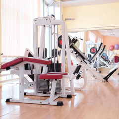 fitness gym with sports equipment