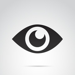 Eye icon isolated on white background. Vector art.