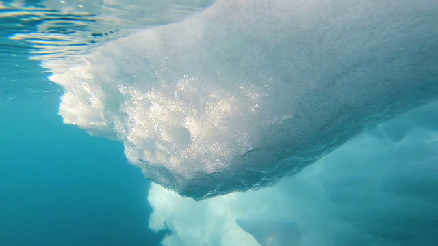 Melting Glacier Arctic Blue Ocean Drifting Sea Level Rising Northern Hemisphere