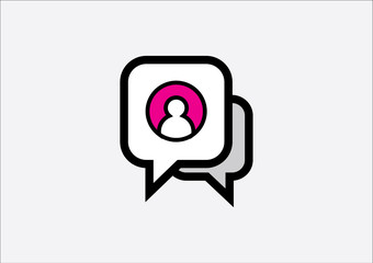 Chat Profile App Icon Logo