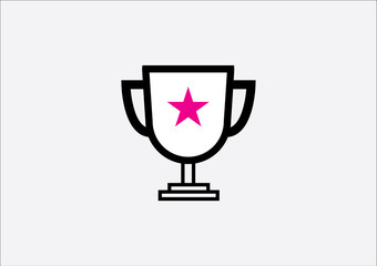 Winner Trophy Cup Icon Logo 