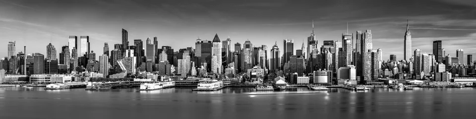 Schwarz-Weiß-Panorama von New York City © mandritoiu
