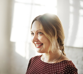 Businesswoman Cheerful Smiling Beautiful Smart Concept