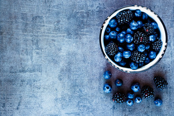 Fresh dark berries