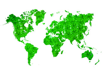 ecological map world leaves texture background