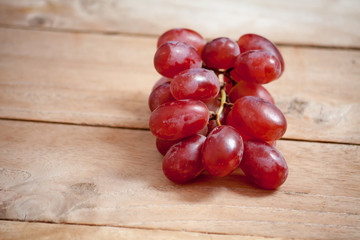 Grapes on a wooden table