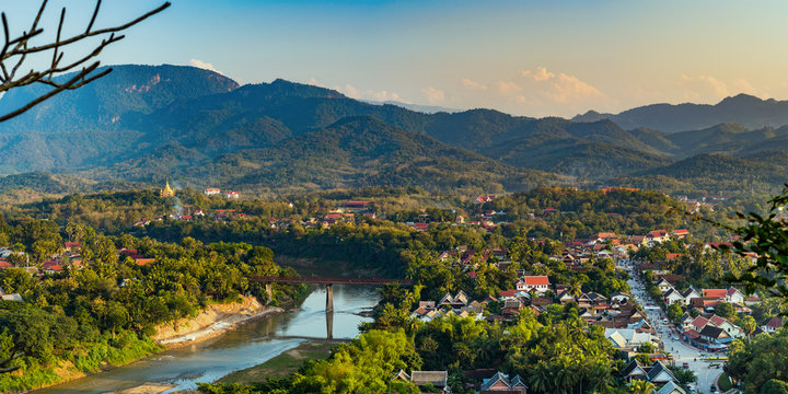 Top view of Luang Prabang, Laos