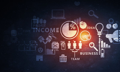 Fototapeta premium Media business background