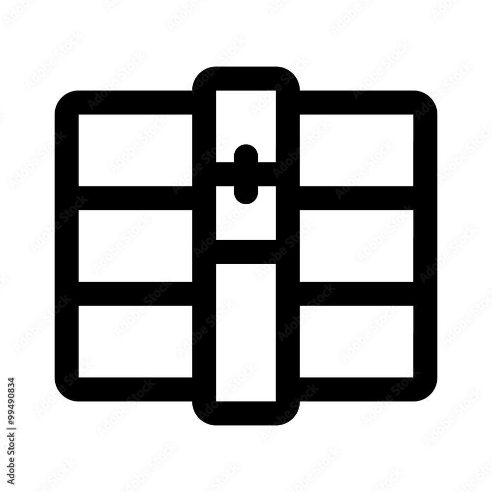 Poster rar / unrar file archive line art icon for apps and websites