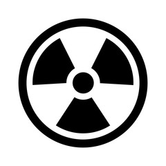 Radioactive / radiation symbol flat icon for websites print