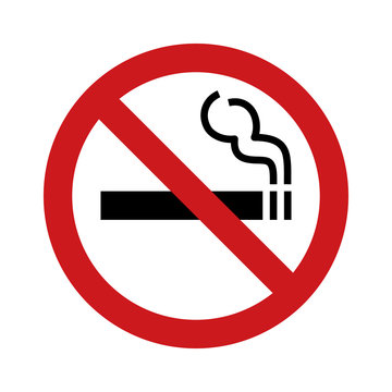 No smoking sign / symbol flat icon for websites and print