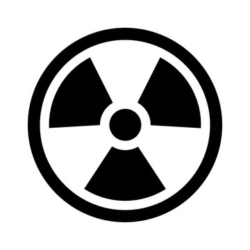 Radioactive / radiation symbol flat icon for websites print