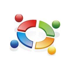 circular people abstract/teamwork technology