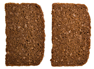 Brown Bread isolated on white