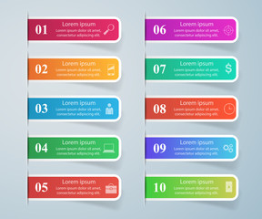 Business Infographics origami style Vector illustration. Bulb icon.
