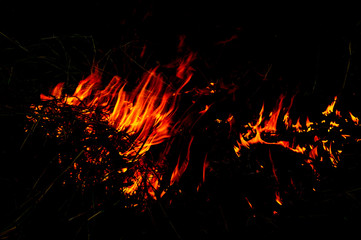 Fototapeta na wymiar Flames of fire.