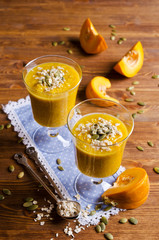 Smoothies pumpkin and oatmeal