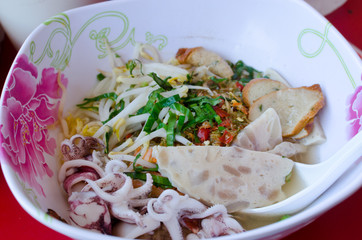 Noodle Soup with Mix Ingredients