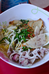 Noodle Soup with Mix Ingredients