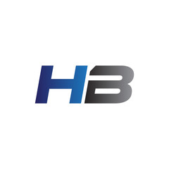 Obraz premium Simple Modern letters Initial Logo hb