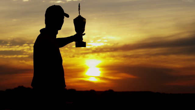 Career Golf Male Player Silhouette Tour Award Winner Trophy Club Sponsorship