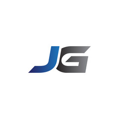 Simple Modern letters Initial Logo jg