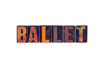 Ballet Concept Isolated Letterpress Type