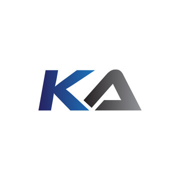 Simple Modern letters Initial Logo ka