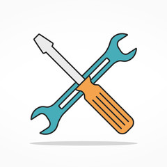 Service Flat Line Icon