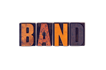 Band Concept Isolated Letterpress Type