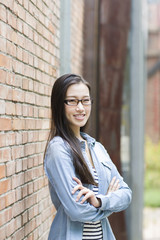 Portrait of young woman