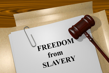 Freedom from Slavery concept
