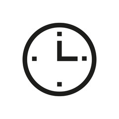 Clock, work hours line icon.